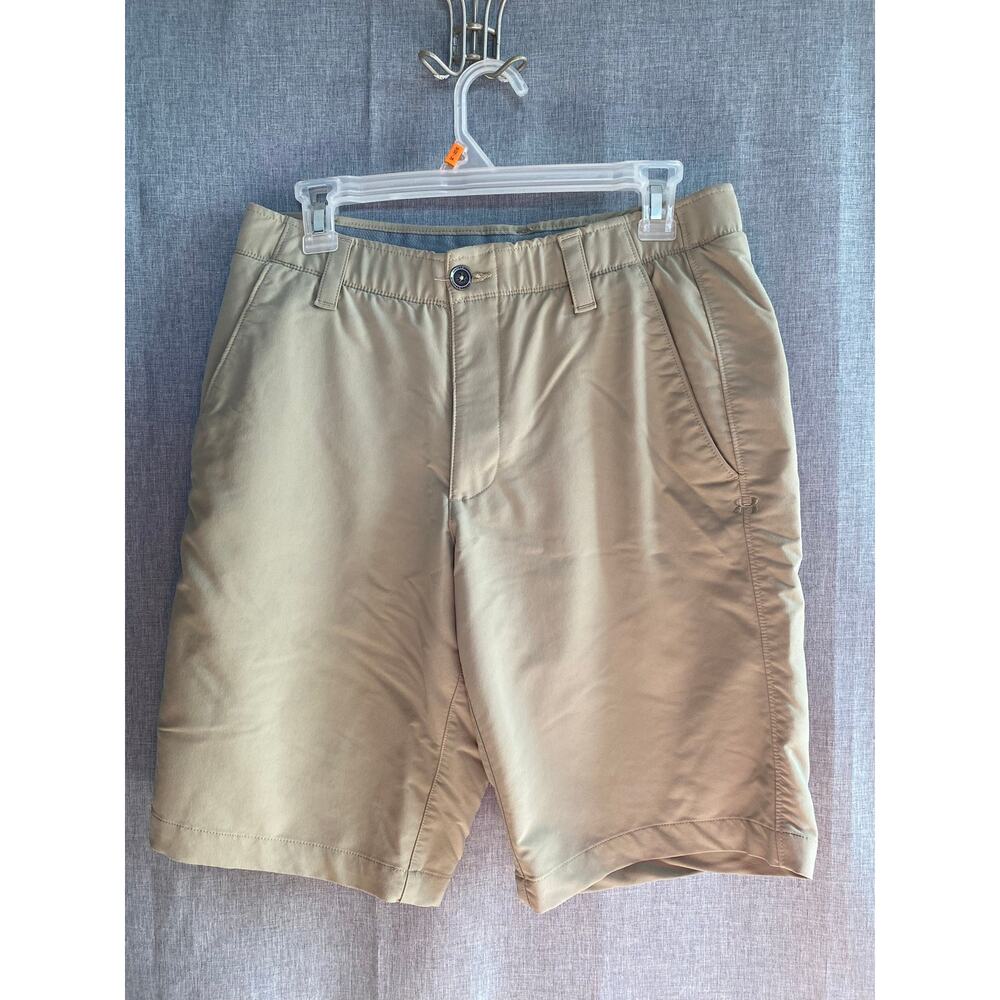 Under Armour HeatGear Performance Golf Shorts - Khaki Tan - Men's Size 32
